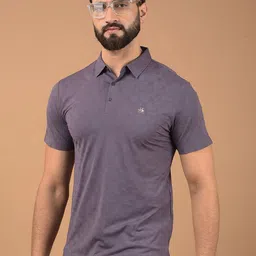Crimsoune Club Men Printed Polo Collar Pockets Slim Fit T-shirt-picture-20