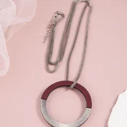 GC PREMIUM JEWELLERY Stainless Steel Circular Wooden Pendant With Chains-picture-14