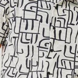 Styli Men Abstract Self Design Relaxed Fit Casual Shirt image 4