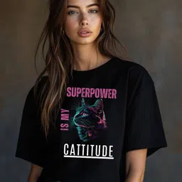 Storeily Women Printed V-Neck Applique T-shirt-picture-26