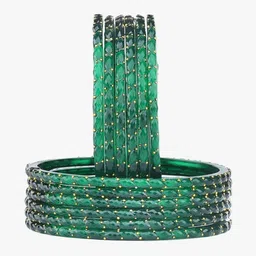 TRIOXY Green Glass Artificial Stones Bangle image 1