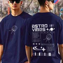 AUSK Typography Printed Round Neck Cotton Oversized T-shirt image 5