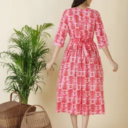 Moda Rapido Women Ethnic Motifs Printed Thread Work Anarkali Kurta image 2