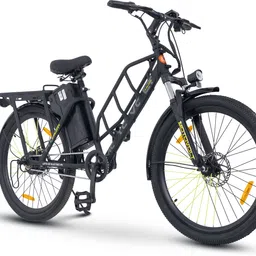 motovolt HUM 24 Black Range upto 45 Km in PAS Mode 24 inches Single Speed Lithium Iron Phosphate Electric Cycle-picture-11