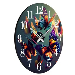 OLIVE TREE Blue & White Printed Contemporary Wall Clock image 4