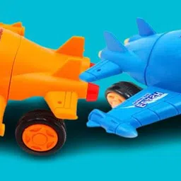 vworld robot plane combo of 2 orange and blue image 1