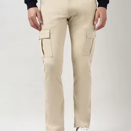 Peter England Casuals Men Solid Mid-Rise Casual Trousers-picture-34