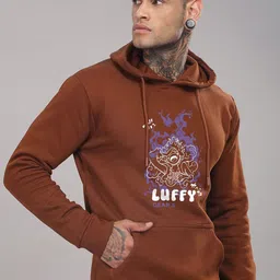 ADRO Men Printed Hooded Sweatshirt image 3