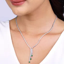 GIVA 925 Sterling Silver Rhodium-Plated Necklace image 5
