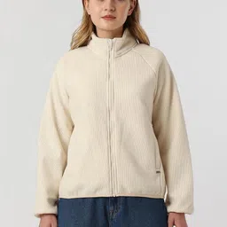 Pepe Jeans Self Design Stand Collar Long Sleeves Open Front Jacket-picture-29