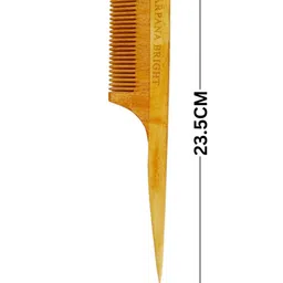 arpana bright Neem Wooden Tail Comb Pack of 2 Growth, Hairfall, Dandruff, Frizz Control image 5