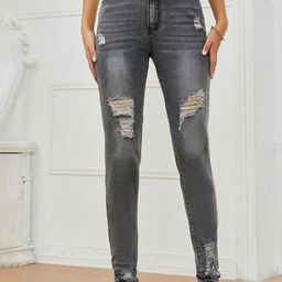 JC Mode Women Regular Fit Mid-Rise Mildly Distressed Heavy Fade Jeans-picture-21