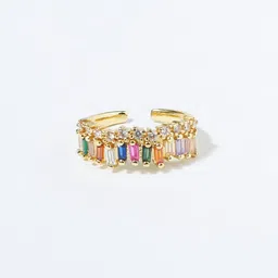SALTY Gemstones Studded Adjustable Finger Ring image 4