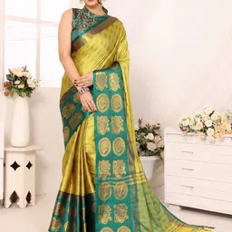 SILKWEAR Woven Design Zari Silk Cotton Mysore Silk Saree-picture-24