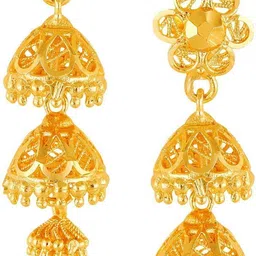 VIVASTRI Women Gold-Plated Alloy Earrings image 3
