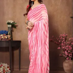 V3 FASHION STUDIO Tie and Dyed Saree With Blouse image 5