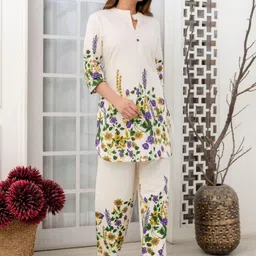 KALINI Printed Mandarin Collar Tunic & Palazzos Co-Ords image 3