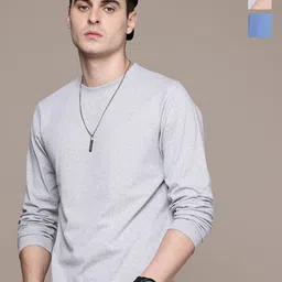 Moda Rapido Men Pack Of 2 Solid Round Neck Regular Fit Cotton T-shirts-picture-28