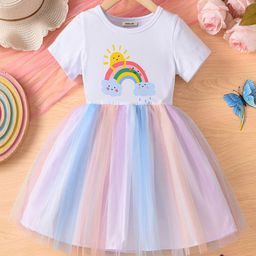 INCLUD Girls Graphic Print Fit & Flare Dress-picture-12