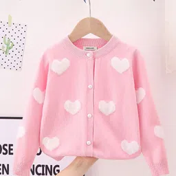 INCLUD Girls Graphic Printed Round Neck Long Sleeves Cardigan-image-13