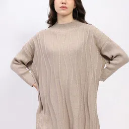 Global Republic Women Cable Knit Woollen Pullover-image-2