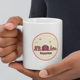 Mr UVD White Graphic Printed Ceramic Glossy Mug 350 ml image 2