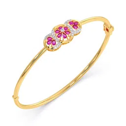 CANDERE A KALYAN JEWELLERS COMPANY 14Kt Gold Bracelet With 0.15 Ct Natural Diamond - 4.88g image 2