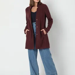 vero moda Polyester Solid Coat For Women image 4