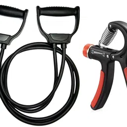 pheonix Fitness Combo Of Double Toning Tube With Hand Grip Exerciser Fitness Accessory Kit Kit-picture-26