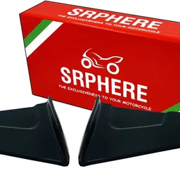 srphere 1 Set Motorcycle Black Fiber Winglet Side Spoiler Air Deflector Wing Kit Bike Fairing Kit-picture-13