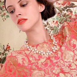 ODETTE Stone Studded Statement Necklace-image-3