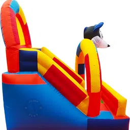 jump n play Inflatable Slide Bouncy With 9x12 Feet Inflatable Hoppers & Bouncer image 2
