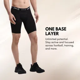 playr Solid Men Black Tights image 3