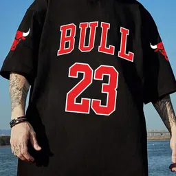 manlino Men Graphic Print Round Neck Pure Cotton Black T-Shirt-picture-22