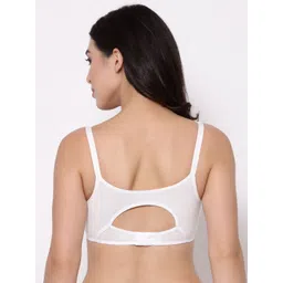 Inner Sense White Solid Organic Cotton Antimicrobial Sustainable Sleeping/Feeding Bra AIMB007E image 2