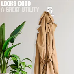 gloxy Wall Mounted Towel & Cloth Hanger Hooks for Bathroom – 2 Hooks Stainless Steel Toilet Paper Holder image 2
