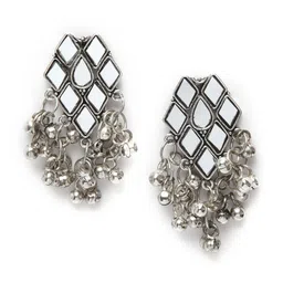 Moedbuille Oxidised Silver-Plated Handcrafted Tasseled Jewellery Set image 4