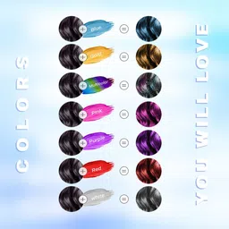 Nishman Set of 2 Pro Mech Hair Color Spray 150 ml each - Gold & Purple image 4