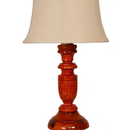 foziq Brown & Cream Solid Table Lamps image 4