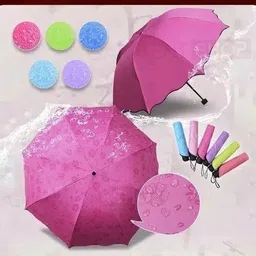 shiv shakti trading house 3 folding magic umbrella Secret Blossoms (Assorted) Umbrella-picture-17