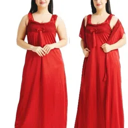 broofee Women Nighty with Robe-picture-15