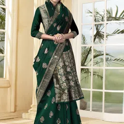 VEDANT VASTRAM Woven Design Zari Silk Banarasi Saree image 4