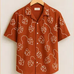 clothbar Men Regular Fit Printed Spread Collar Casual Shirt-picture-44