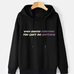 clothy Men Full Sleeve Printed Hooded Sweatshirt image 2