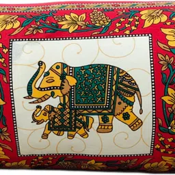 GTX Decorative Famous Jaipur Sanganeri Print Cotton Bolster Covers With Microfibre Animals Bolster Pack of 1-picture-17