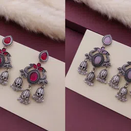 bhanu diam Bestseller Combo Of Earrings Silver Earring Set-picture-43