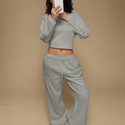 dockstreet Women Solid Grey Track Pants image 2