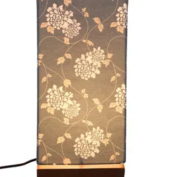 green girgit Grey Printed Contemporary Column Table Lamp image 2