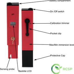 rcsp ph meter for water testing digital LCD Manual calibration pocket size for lab, home, fishtank and agriculture Digital pH Meter image 3