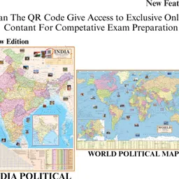 smart books publishers and distributors Pack of 7 India & World Political & Physical Maps with History & Constitution of India & National Capital | 70x100 cm / 28x40 inch | 90 GSM Thick Paper | Extra Quality Print | New Edition with QR Code | SSC, UPSC & Competitive Exams Paper Print Paper Print image 2